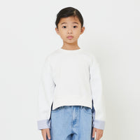 Girl Combined Oversized Top - Light Blue - SG2409082A