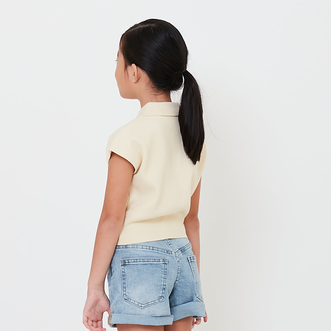 Girl Sleeveless Knit Top - SG2501006