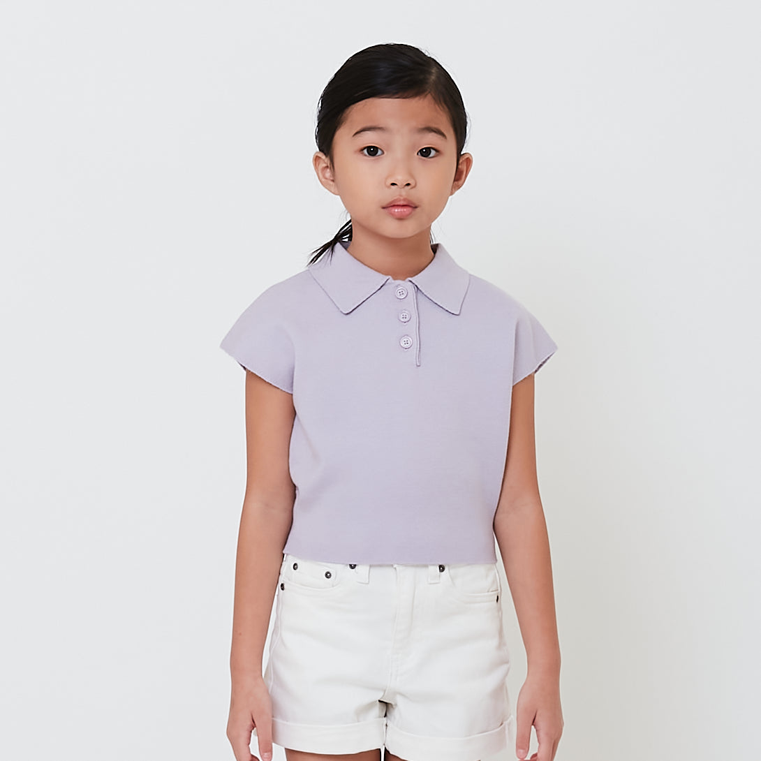 Girl Sleeveless Knit Top - SG2501006