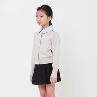 Girl Combined Knit Cardigan - Sand - SG2504047A
