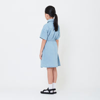 Girl Denim Dress - Light Blue - SG2505055A