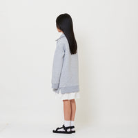 Girl Combined Short Dress - Light Grey - SG2509081A