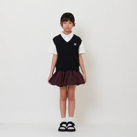 Girl Checkered Bubble Skirt - Red - SG2511105A