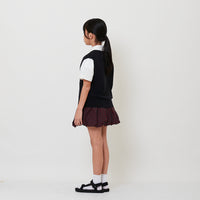 Girl Checkered Bubble Skirt - Red - SG2511105A