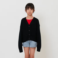 Girl Sequin Cardigan - Black - SG2511107A