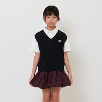 Girl Embroidery Knit Vest - Navy - SG2512113B