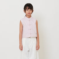 Girl Mandarin Collar Blouse - Light Pink - SG2512126A