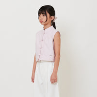Girl Mandarin Collar Blouse - Light Pink - SG2512126A