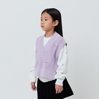 Girl Sleeveless Vest Top - Purple - SG2602025A