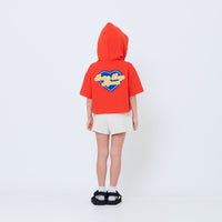 Girl Embroidery Terry Hoodie - Orange - SG2604045B