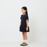 Girl Double Layered Ruffle Polo Dress - SG2608064