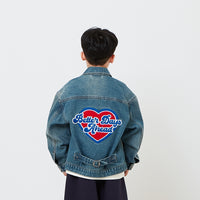 Kids Embroidery Denim Oversized Jacket - Light Blue - SK2609010A