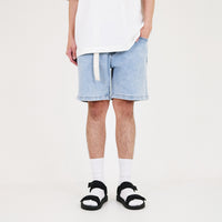 Men Slim Fit Denim Shorts With Belt
- Light Blue - SM2211148A