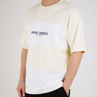Men Oversized Colour Block Tee - Yellow - SM2303085A