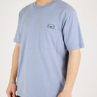 Men Graphic Tee - Dusty Blue - SM2305075C