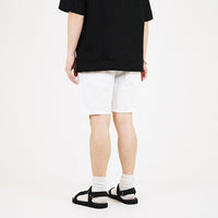 Men Slim Fit Denim Shorts With Belt - Off White - SM2306088A