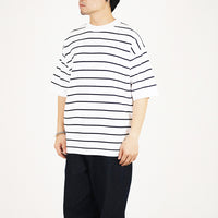 Men Oversized Stripe Sweater - Navy - SM2307092B