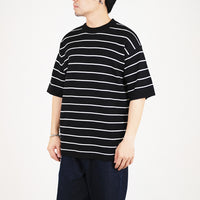 Men Oversized Stripe Sweater - Black - SM2307092D