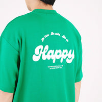 Men Printed Oversized Tee - Green - SM2307093B