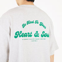 Men Printed Oversized Tee - Melange Grey - SM2307093C
