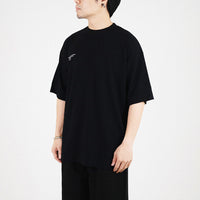 Men Printed Oversized Tee - Black - SM2307093D