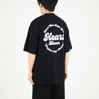 Men Printed Oversized Tee - Black - SM2307093D