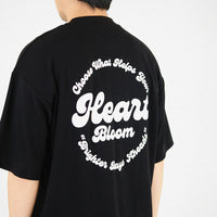 Men Printed Oversized Tee - Black - SM2307093D