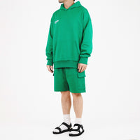 Men Printed Oversized Hoodie - Green - SM2307095B