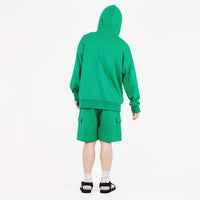 Men Printed Oversized Hoodie - Green - SM2307095B