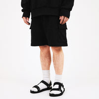 Men Cargo Shorts - Black - SM2307096D