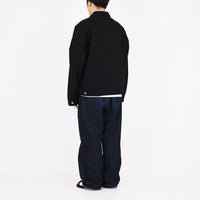 Men Oversized Twill Jacket - Black - SM2307097D