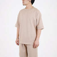 Men Essential Oversized Top - Khaki - SM2308111B