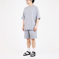Men Essential Oversized Top - Melange Grey - SM2308111C