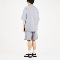 Men Essential Oversized Top - Melange Grey - SM2308111C