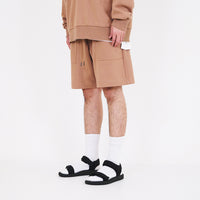 Men Sweat-Shorts - Brown - SM2308118B