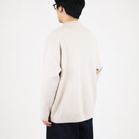 Men Oversized Sweater - Beige - SM2308119B