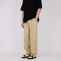 Men Wide Leg Cropped Pants - Khaki - SM2308123A