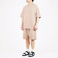 Men Oversized Waffle Top - Khaki - SM2309130B