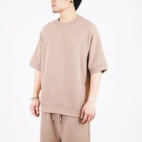 Men Oversized Waffle Top - Khaki - SM2309130B