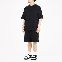 Men Oversized Waffle Top - Black - SM2309130F