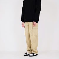 Men Wide Leg Cargo Long Pants - Khaki - SM2311179A