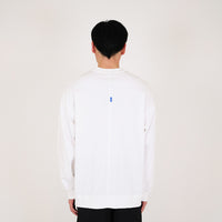 Men Oversized Long Sleeve Top - Off White - SM2312190A