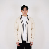 Men Oversized Cardigan - Sand - SM2312192A