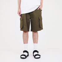 Men Slim Fit Twill Cargo Shorts - Army Green - SM2312194C