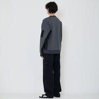 Men Oversized Sweatshirt - Dark Melange - SM2402031B