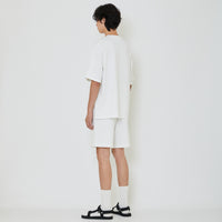 Men Oversized Pique Top - Off White - SM2403045A