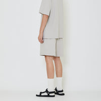 Men Pique Shorts - Light Grey - SM2403046B