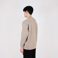 Men Oversized Sweater - Khaki - SM2403049A