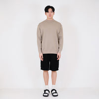 Men Oversized Sweater - Khaki - SM2403049A