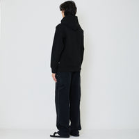 Men Oversized Neoprene Hoodie - Black - SM2403050C